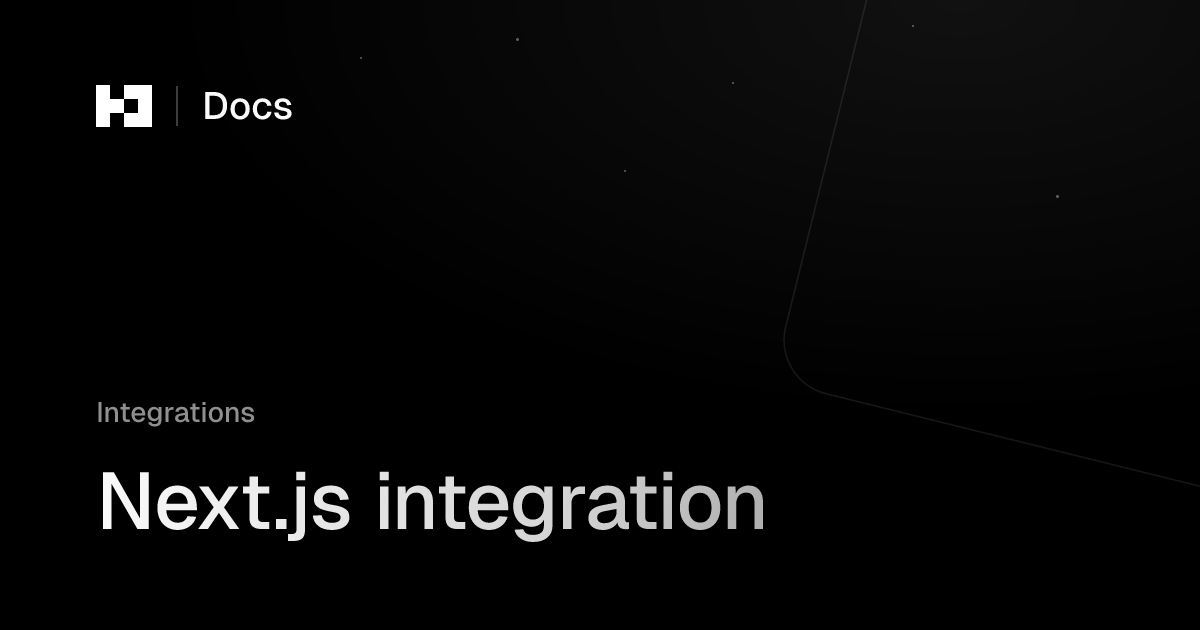 Next.js integration